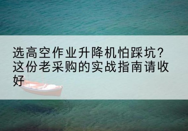 阳原高空作业升降机厂家推荐-选高空作业升降机怕踩坑？这份老采购的实战指南请收好